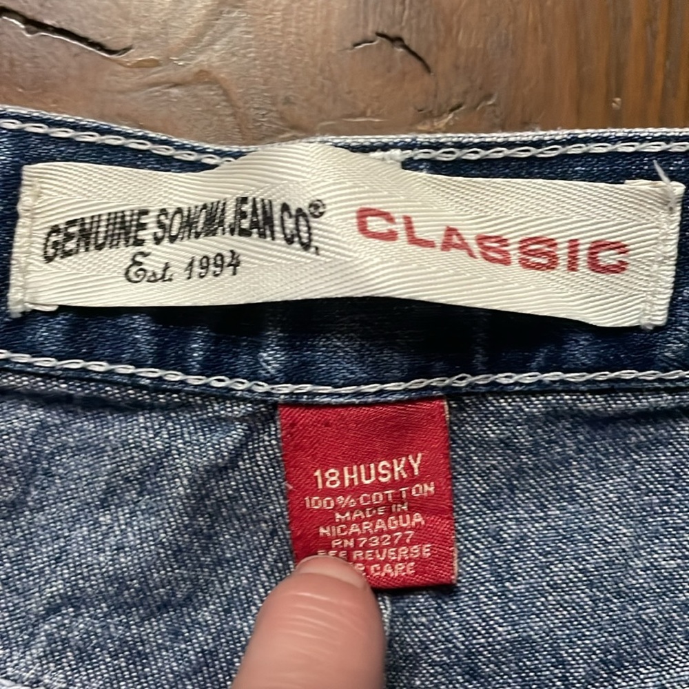 Genuine Sonoma Jean Co. Classsic Jean shorts, husky 18 - Picture 3 of 4